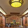 Bàn thờ triện sen gỗ sồi hiện đại và sang trọng