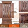 Tủ thờ có cửa đóng kín - Giữ gọn gàng, bảo vệ đồ thờ hiệu quả