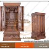 Tủ thờ có cửa đóng kín - Giữ gọn gàng, bảo vệ đồ thờ hiệu quả