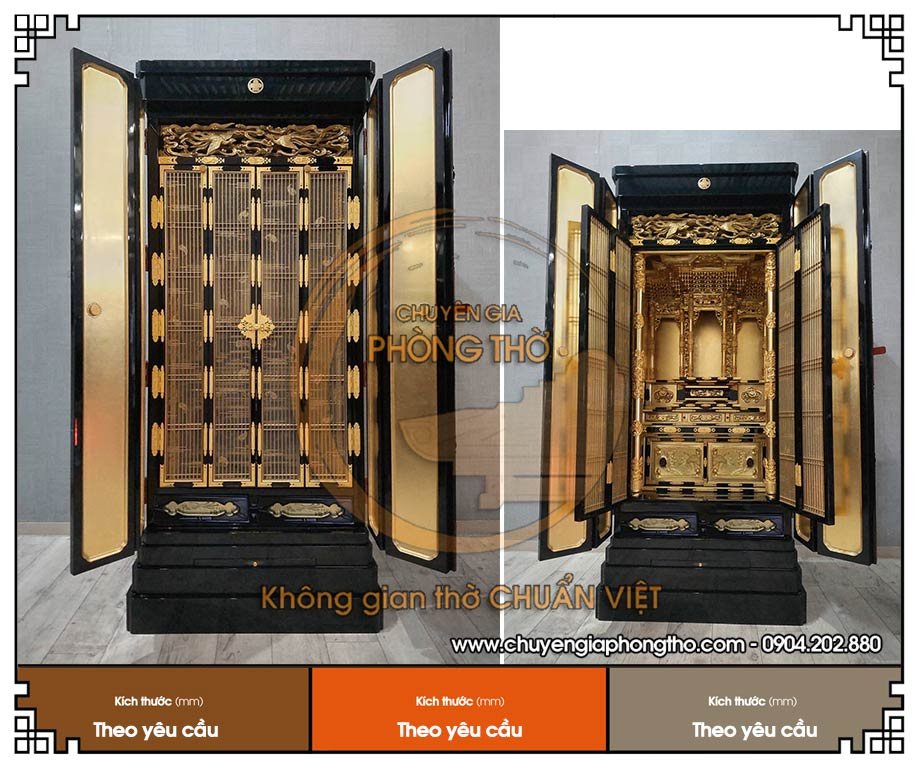 Tủ thờ Phật kiểu Nhật - Nét tinh tế và thanh tịnh cho phòng thờ