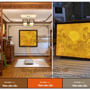 Tranh trúc chỉ bàn thờ Phật cho không gian phòng thờ