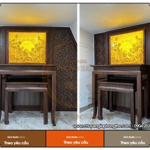 Tranh trúc chỉ ốp tường hình hoa sen