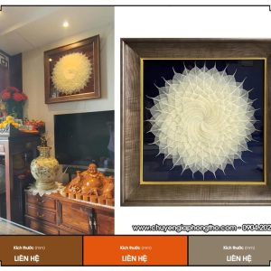 Mẫu tranh lá bồ đề thủ công mĩ nghệ