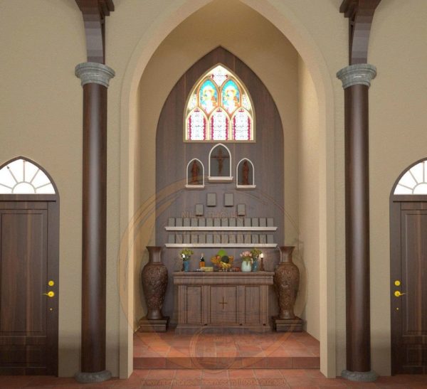 Phối cảnh dự án nhà thờ công giáo tại phường Móng Cái, Quảng Ninh