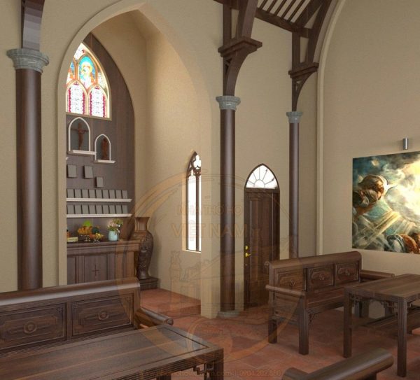 Phối cảnh dự án nhà thờ công giáo tại phường Móng Cái, Quảng Ninh