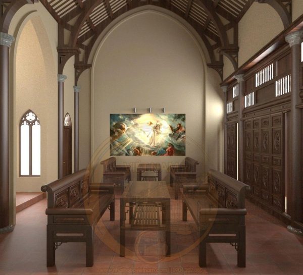 Phối cảnh dự án nhà thờ công giáo tại phường Móng Cái, Quảng Ninh