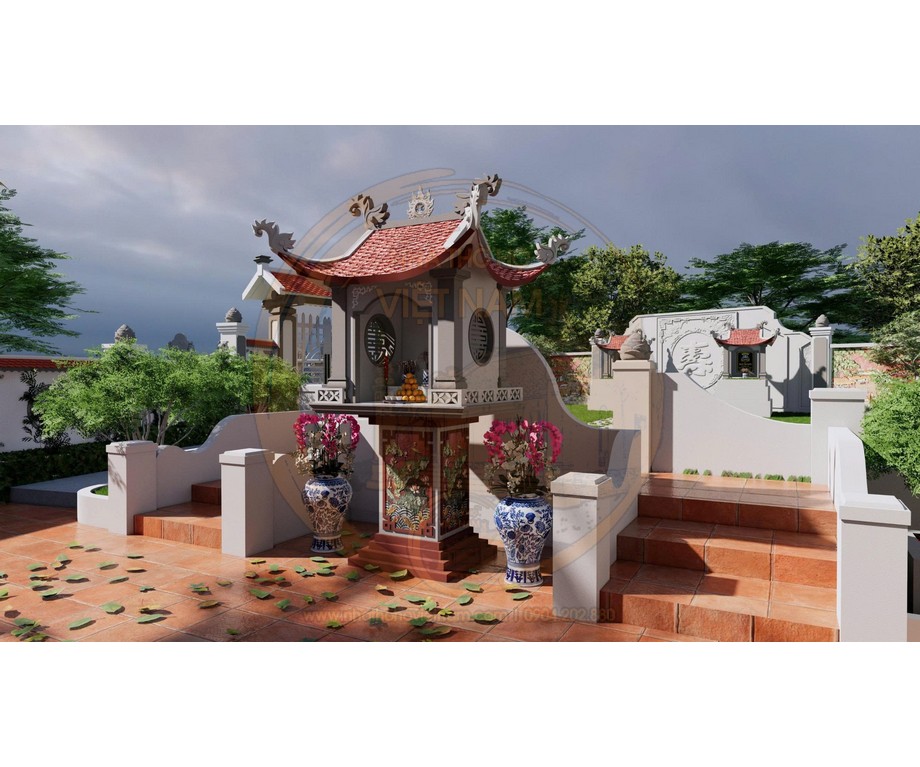 Bản vẽ 3D thiết kế khu lăng mộ cho dòng họ tại phường Hồng Bàng, Hải Phòng