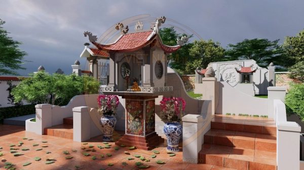 Bản vẽ 3D thiết kế khu lăng mộ cho dòng họ tại phường Hồng Bàng, Hải Phòng
