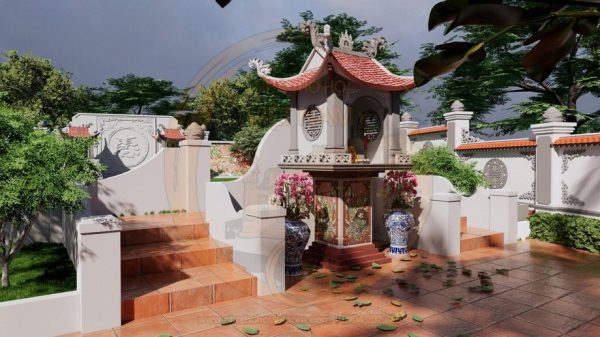 Bản vẽ 3D thiết kế khu lăng mộ cho dòng họ tại phường Hồng Bàng, Hải Phòng