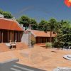 Bản vẽ nhà thờ họ 3 gian 2 mái kết hợp nhà ở phong cách truyền thống tại phường Tam Điệp, Ninh Bình