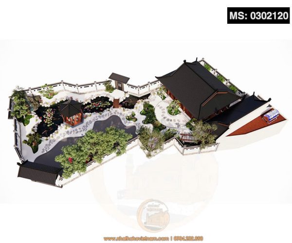Thiết kế nhà thờ họ 3 gian 4 mái kết hợp nhà ở tại xã Kim Thành, Hải Phòng
