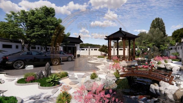Thiết kế nhà thờ họ 3 gian 4 mái kết hợp nhà ở tại xã Kim Thành, Hải Phòng