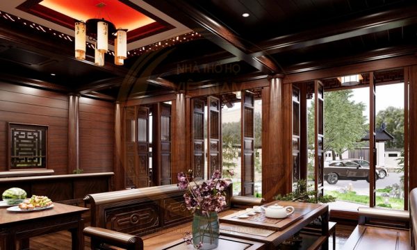 Thiết kế nhà thờ họ 3 gian 4 mái kết hợp nhà ở tại xã Kim Thành, Hải Phòng
