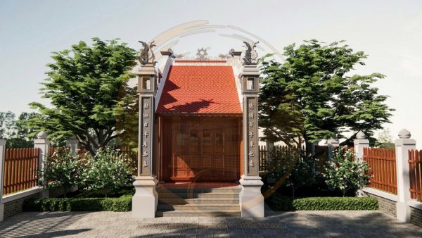 Bản vẽ nhà thờ họ 1 gian 2 mái tại phường Dương Nỗ, TP Huế