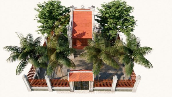 Bản vẽ nhà thờ họ 1 gian 2 mái tại phường Dương Nỗ, TP Huế