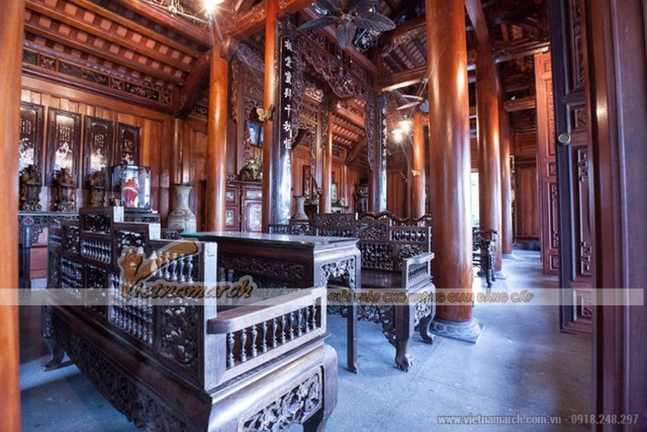 Nguyên lý bố trí gian thờ chính nhà thờ họ chuẩn phong thủy