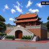 Bản thiết kế khuôn viên rộng lớn nhà thờ họ 8 mái 2 tầng tại Phường‍ Hải‍ Châu, Đà Nẵng