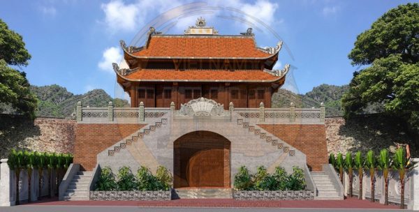 Bản thiết kế khuôn viên rộng lớn nhà thờ họ 8 mái 2 tầng tại Phường Hải Châu, Đà Nẵng