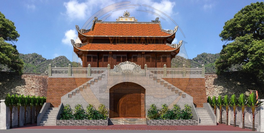 Bản thiết kế khuôn viên rộng lớn nhà thờ họ 8 mái 2 tầng tại Phường Hải Châu, Đà Nẵng Bản thiết kế khuôn viên rộng lớn nhà thờ họ 8 mái 2 tầng tại Phường Hải Châu, Đà Nẵng