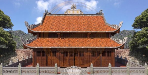 Bản thiết kế khuôn viên rộng lớn nhà thờ họ 8 mái 2 tầng tại Phường Hải Châu, Đà Nẵng