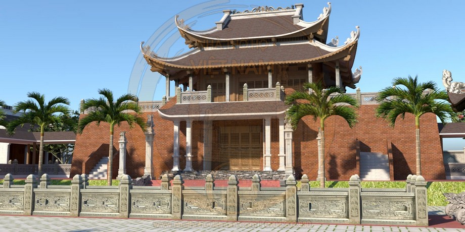 Bản thiết kế nhà thờ họ 8 mái 2 tầng có tiểu cảnh độc đáo tại xã Tịnh Khê, Hà Tĩnh Bản thiết kế nhà thờ họ 8 mái 2 tầng có tiểu cảnh độc đáo tại xã Tịnh Khê, Hà Tĩnh